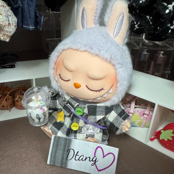 Other - Labubu Plaid top and accessory